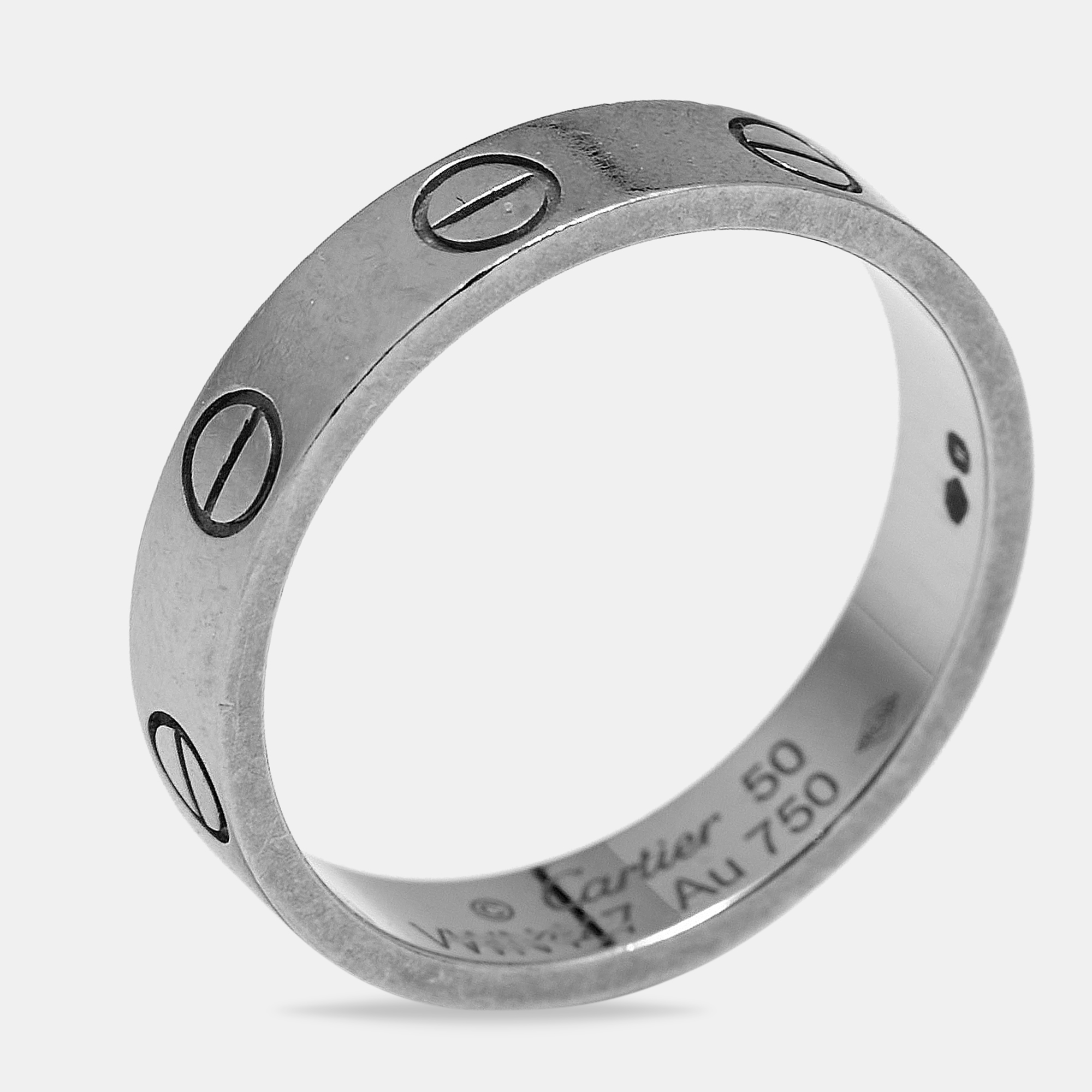 

Cartier Love 18k White Gold Small Model Band Ring Size