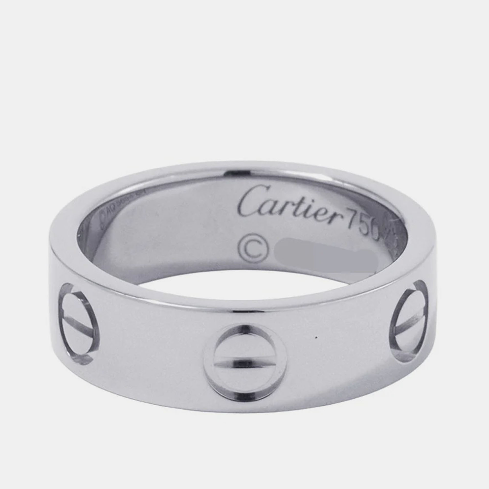

Cartier Love 18K White Gold Band Ring EU