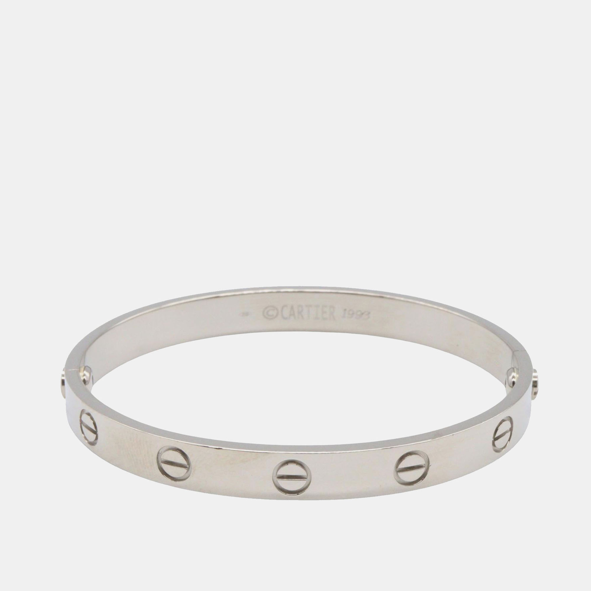 

Cartier 18K White Gold Classic Love Bracelet