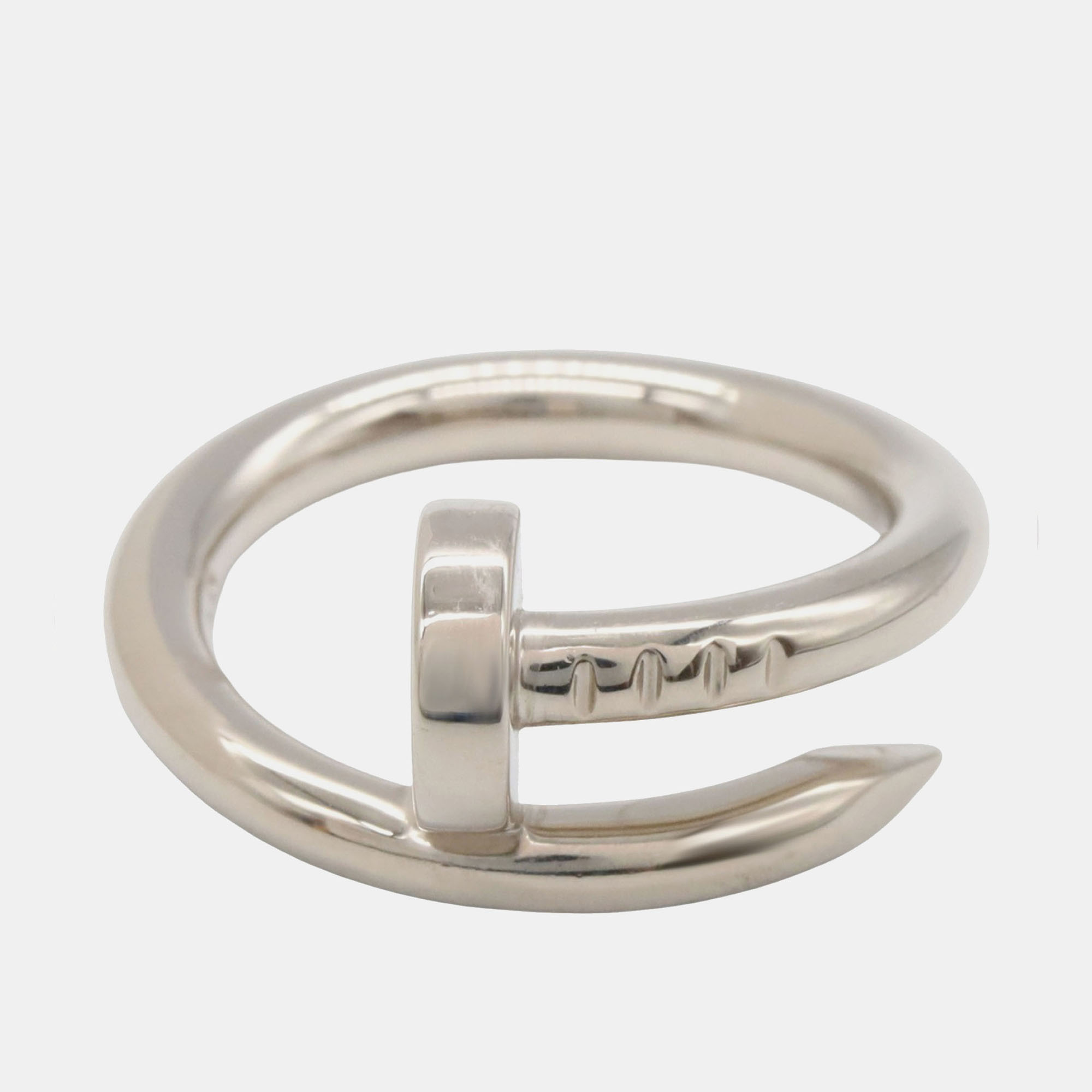 

Cartier 18K White Gold Classic Juste un Clou Ring US 4.75, Silver