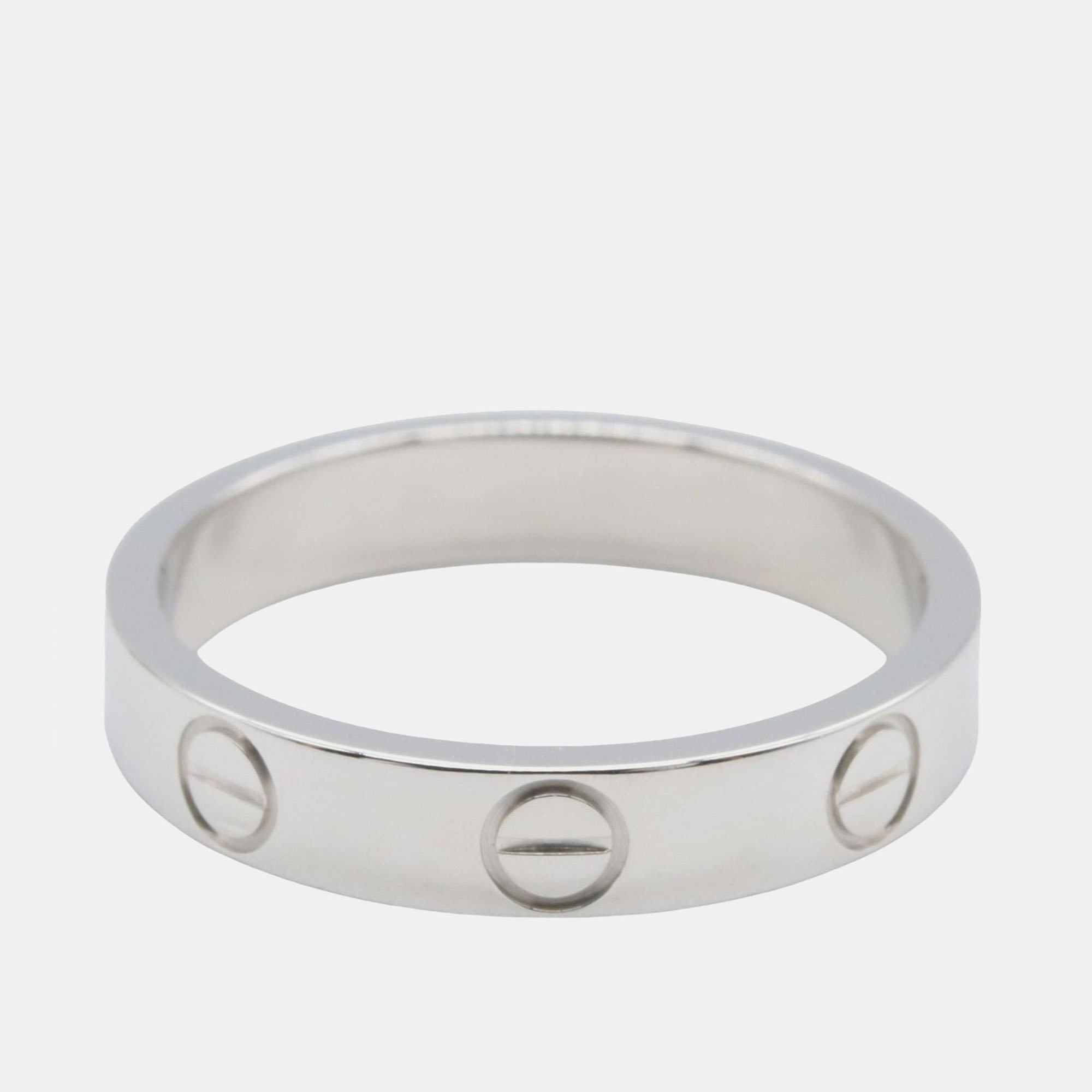 

Cartier 18K White Gold Small Love Ring EU, Silver