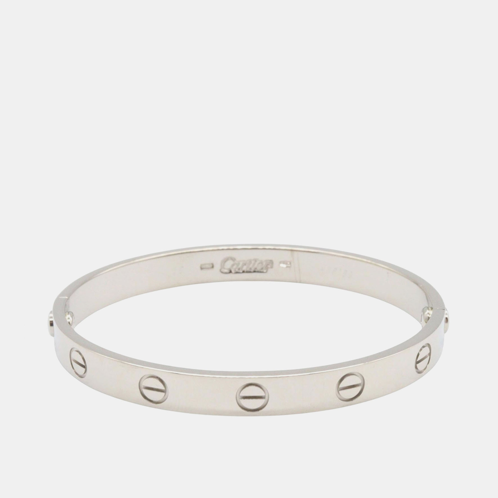 

Cartier 18K White Gold Classic Love Bracelet, Silver