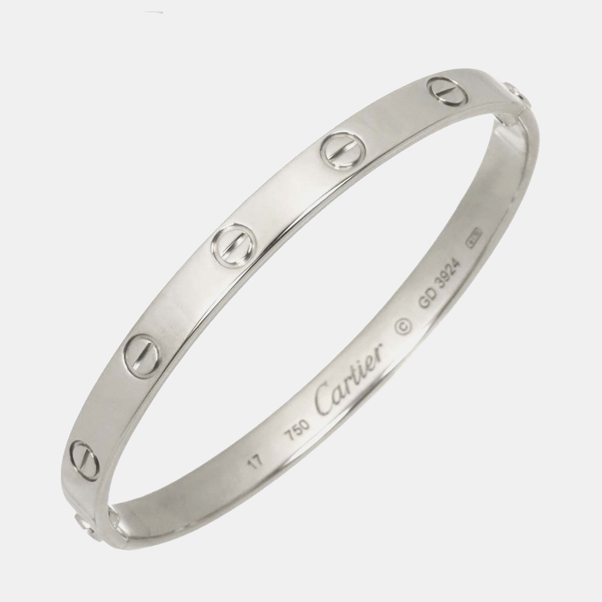 

Cartier Love 18K White Gold Bracelet Size