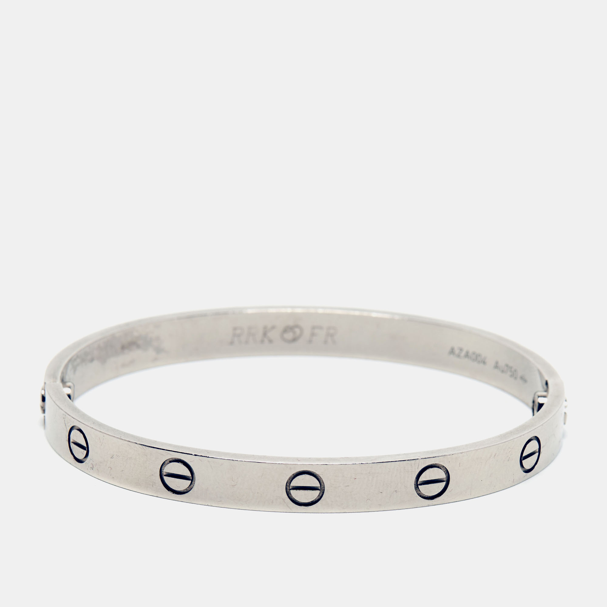 

Cartier Love 18k White Gold Classic Model Bracelet 17