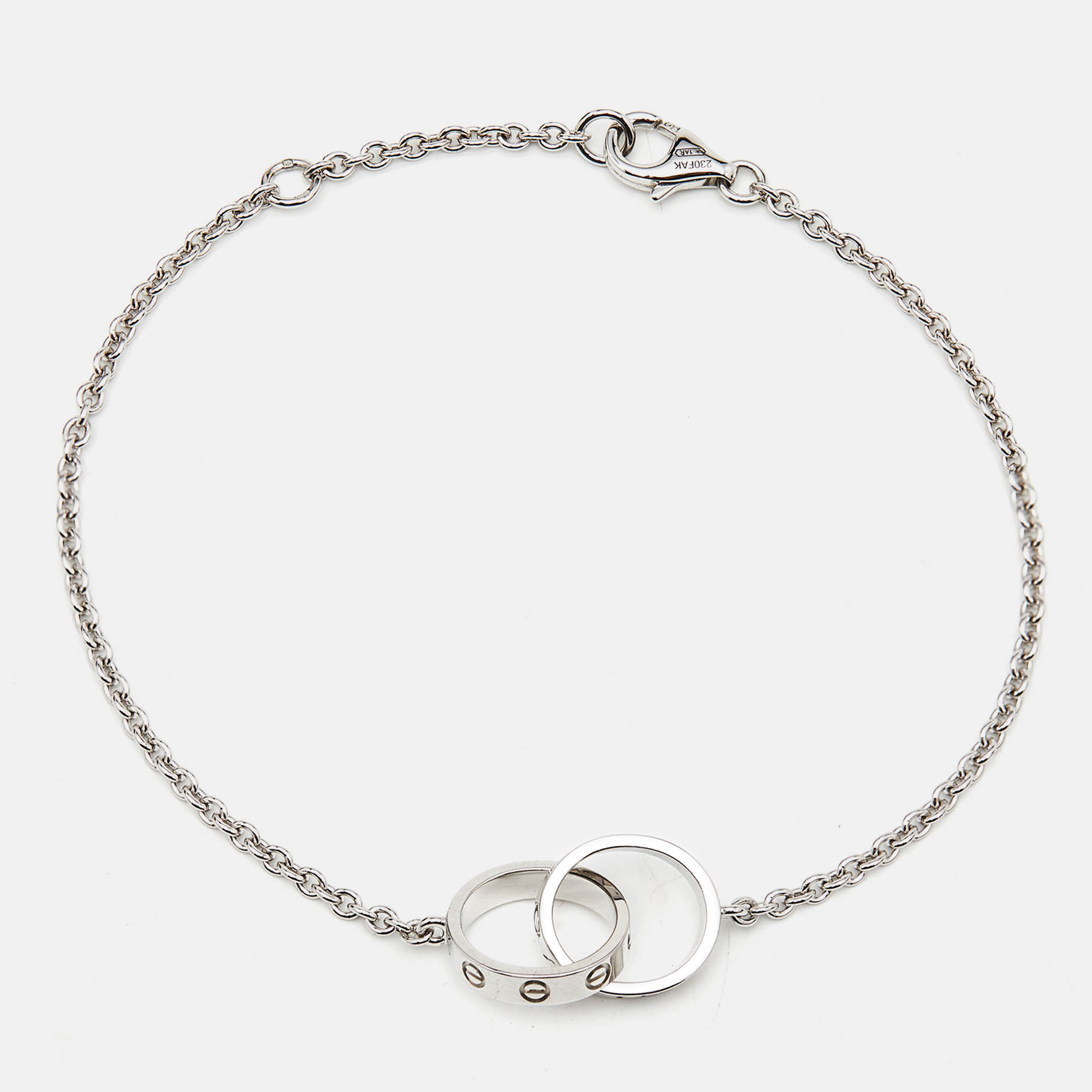 

Cartier Love Interlocking Motifs 18k White Gold Chain Bracelet