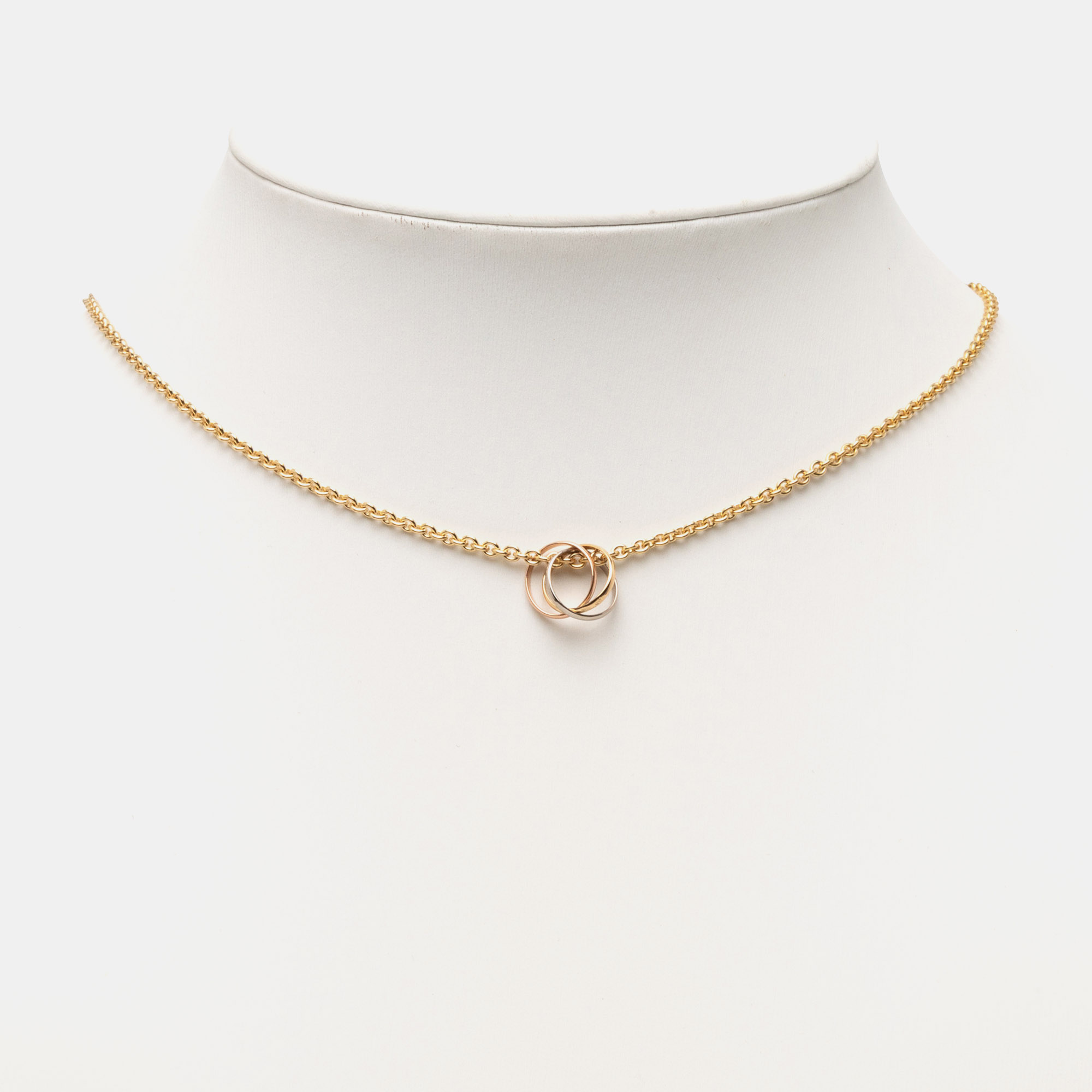 

Cartier 18K Rose Gold, White Gold, Yellow Gold Trinity Chain Necklace
