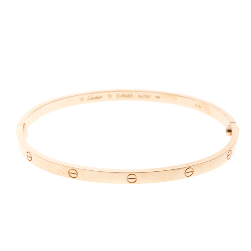 Pre Owned سوار كارتييه لاف SM ذهب وردي عيار 18 17 سم