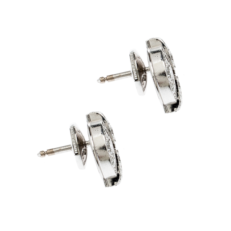 

Cartier Himalia Diamond 18k White Gold Stud Earrings