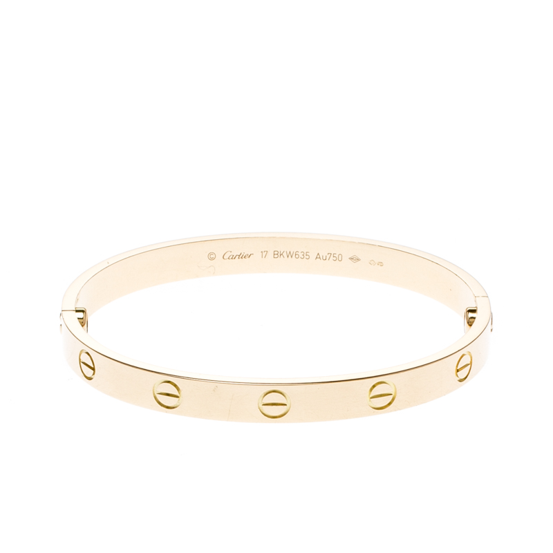 Cartier Love 18k Yellow Gold Bracelet 17