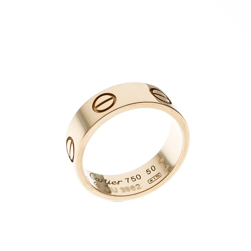 Cartier Love 18k Yellow Gold Band Ring 