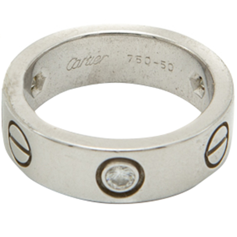 

Cartier Love 3 Diamond 18K White Gold Ring Size