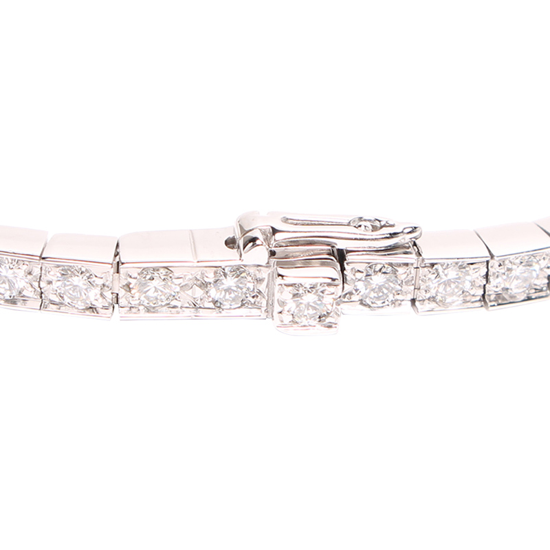 

Cartier Diamond 18K White Gold Bracelet, Silver
