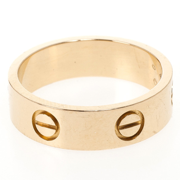 Pre Owned Cartier Love 18 K Pink Gold Ring Size 55