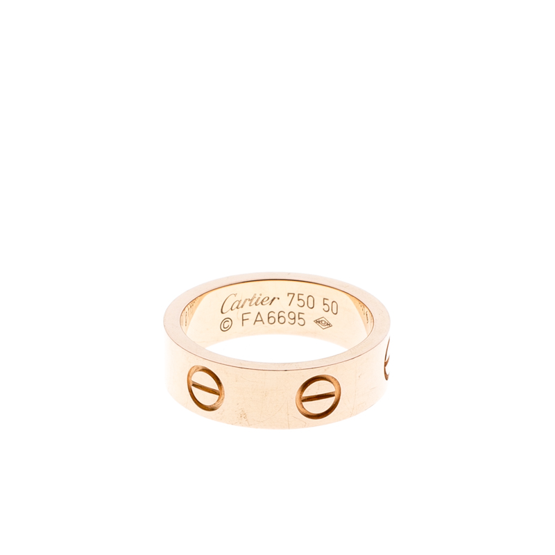 

Cartier Love 18k Rose Gold Band Ring Size