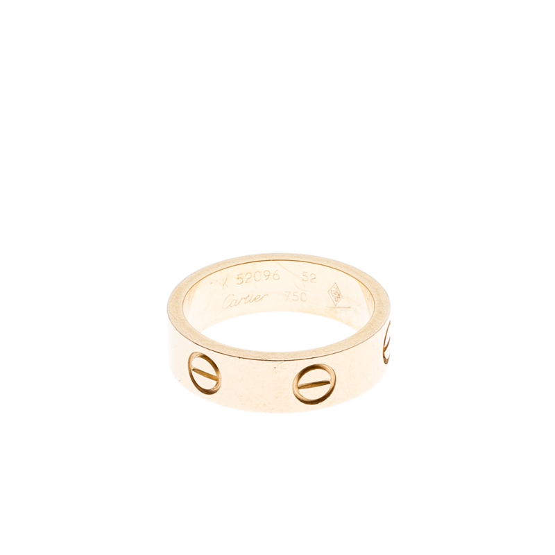 

Cartier Love 18k Yellow Gold Band Ring Size