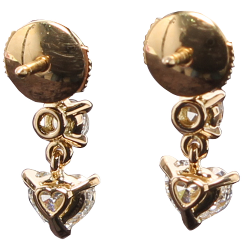 

Cartier Diamond 18K Yellow Gold Heart Motif Earrings