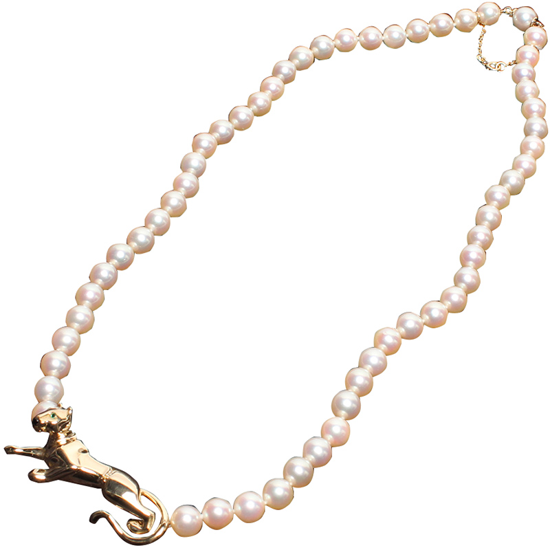 cartier pearl panthere necklace