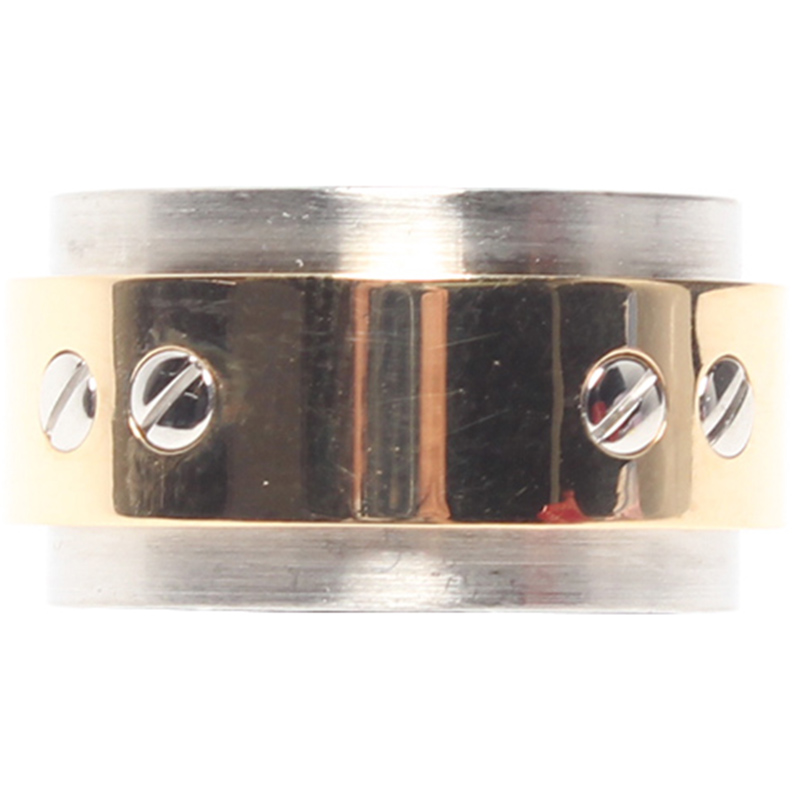 

Cartier Santos 100 18K Yellow Gold and Steel Wide Ring Size