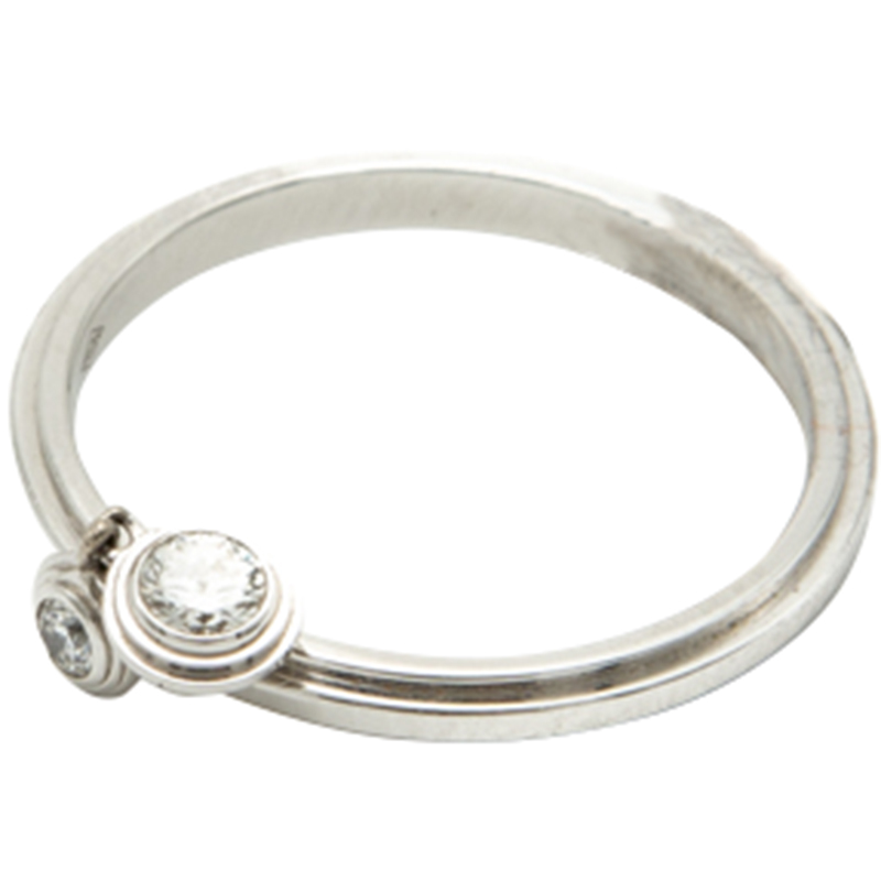 

Cartier 18K White Gold & Diamond Diamants Legers De Cartier Ring Size