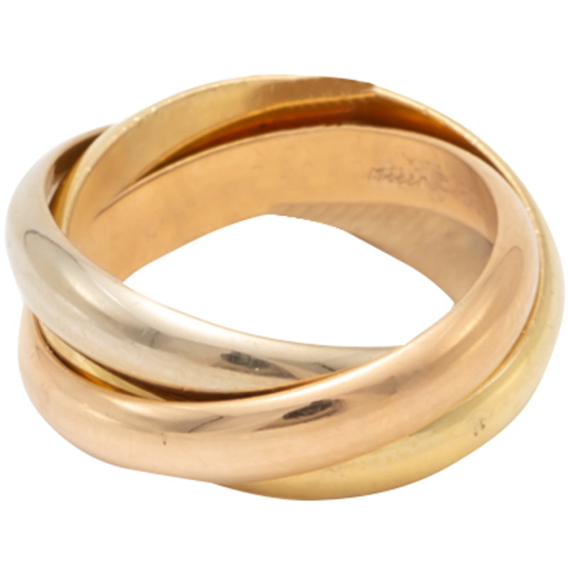 

Cartier Trinity Classic 3 Tone Gold Ring Size