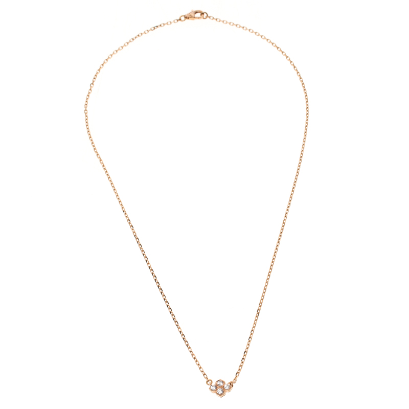 

Cartier Hindu Flower Diamond 18k Rose Gold Necklace