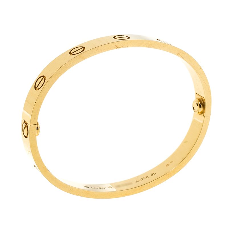 

Cartier Love 18k Yellow Gold Bracelet 15