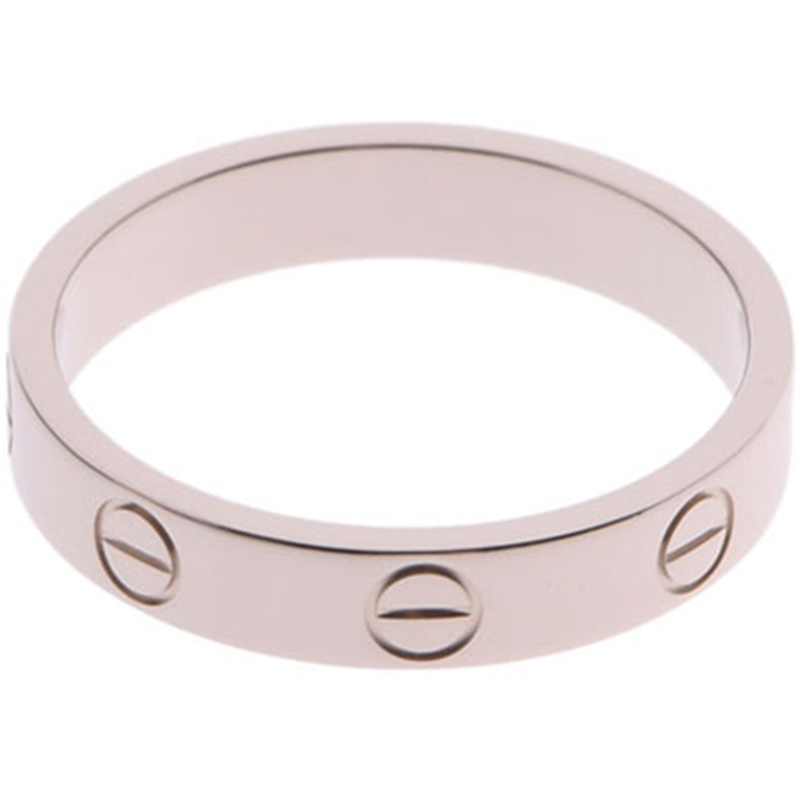

Cartier Love 18K White Mini Ring Band Size, Silver