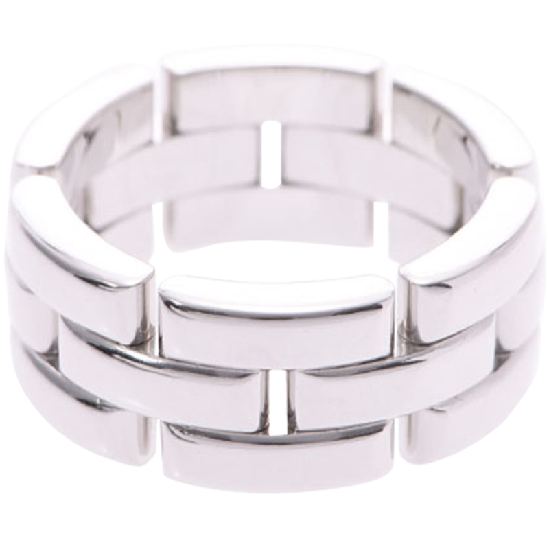 

Cartier Maillon Panthere Vintage Silver Band Ring Size