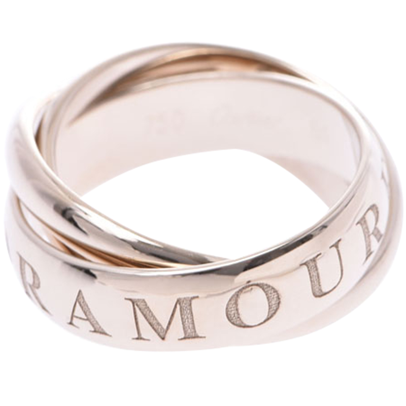 

Cartier Or Amour Et Trinity 18k White Gold Rolling Ring Size