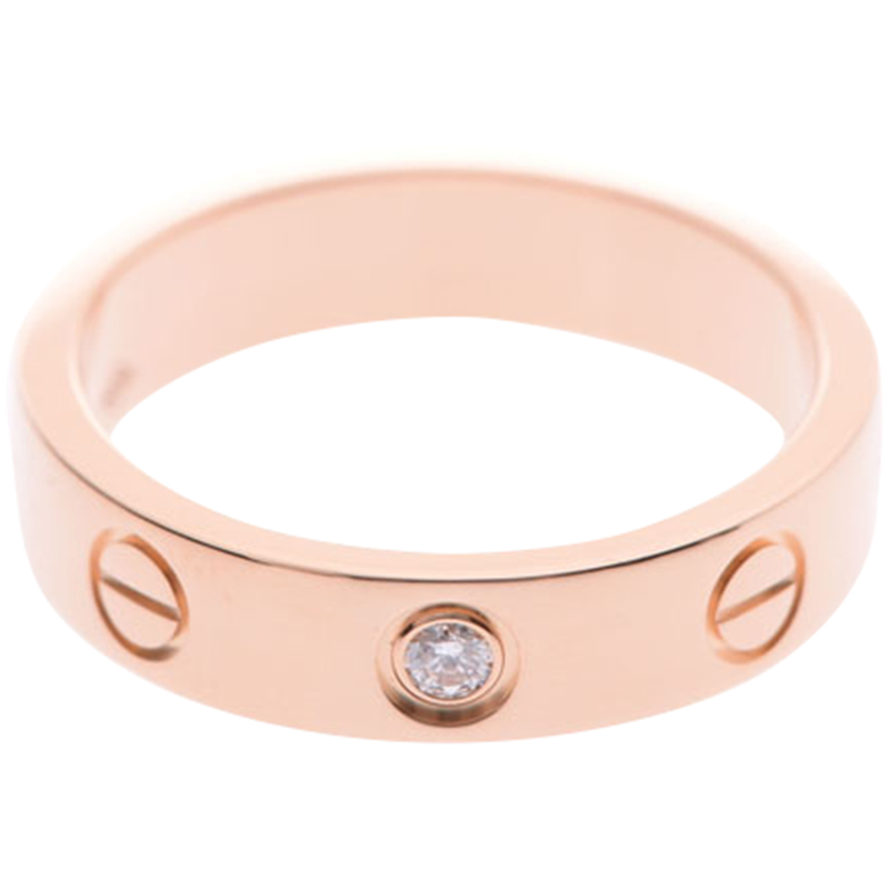 

Cartier Love 1 Diamond Rose Gold Wedding Band Ring Size