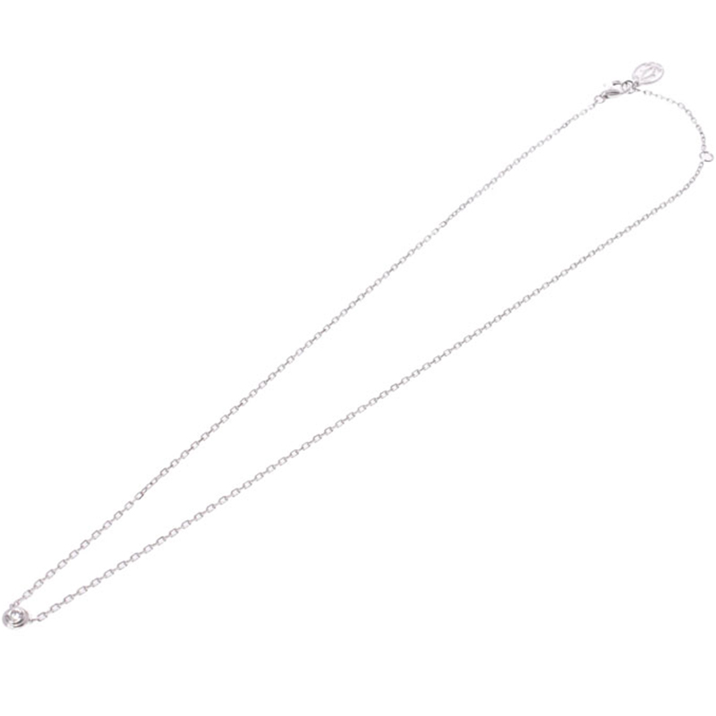 

Cartier 18K White Gold And Diamond Pendant Necklace, Silver