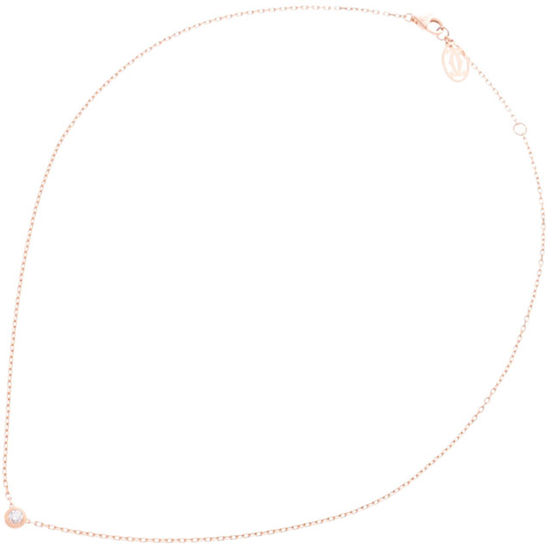 

Cartier Diamanreger 18K Rose Gold And Diamond Pendant Necklace