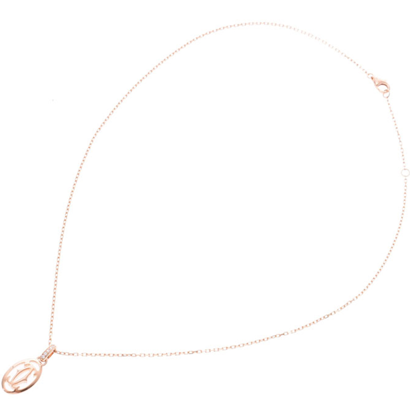 

Cartier Logo Double C Rose Gold Necklace