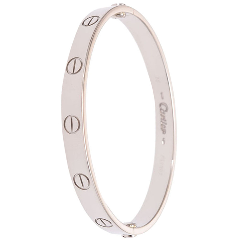 Pre Owned Cartier Love 18k White Gold Bracelet 16