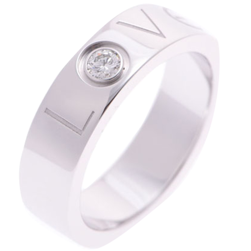 

Cartier Love 18K White Gold Diamond Band Ring Size