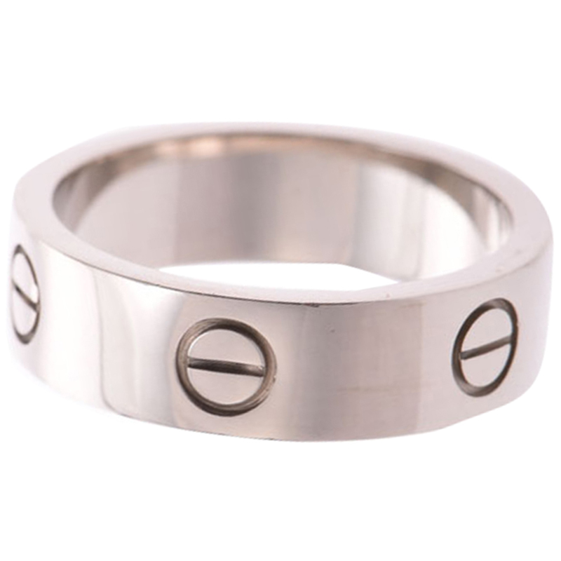 

Cartier Love 18K White Gold Band Ring Size
