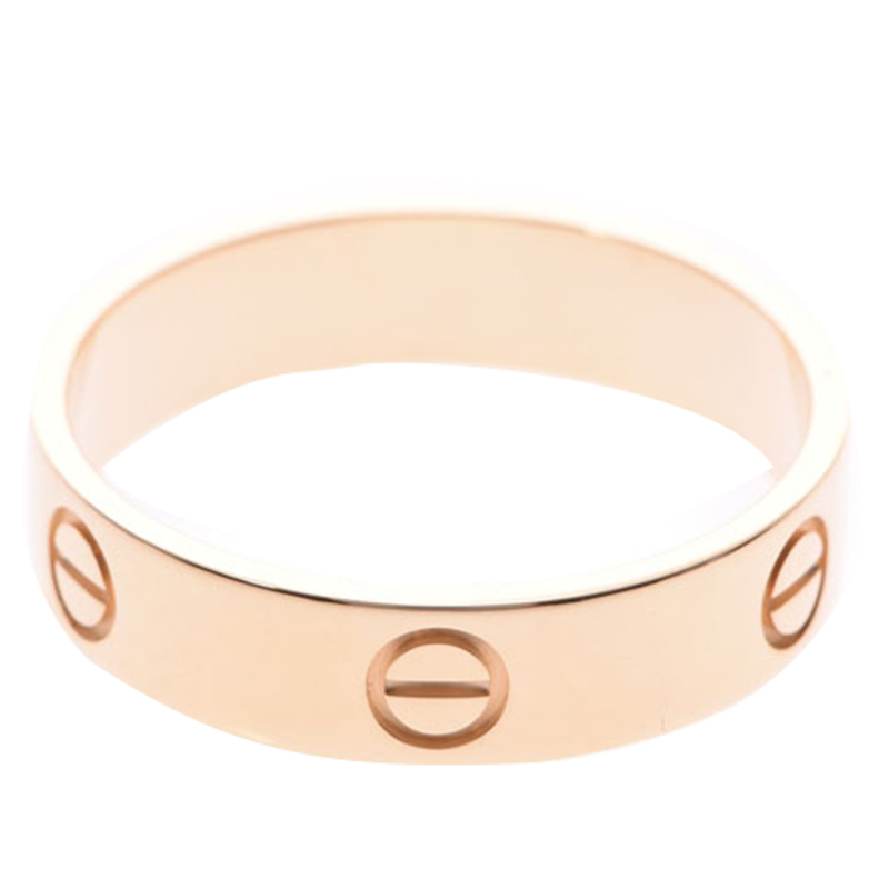 

Cartier Love 18K Rose Gold Band Ring Size, Pink