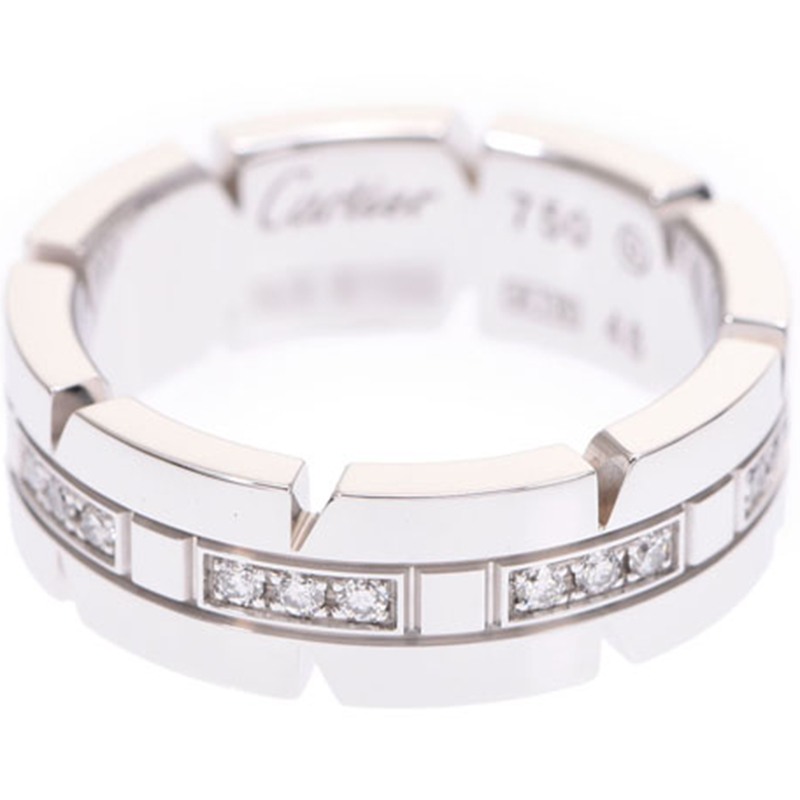 

Cartier Tank Francaise Diamond & 18k White Gold Ring Size, Silver