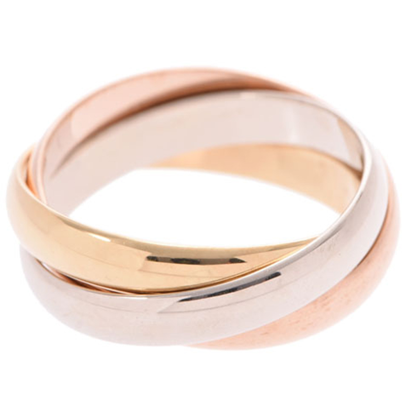 

Cartier Trinity De Cartier Three Tone 18k Gold Band Ring Size, Multicolor