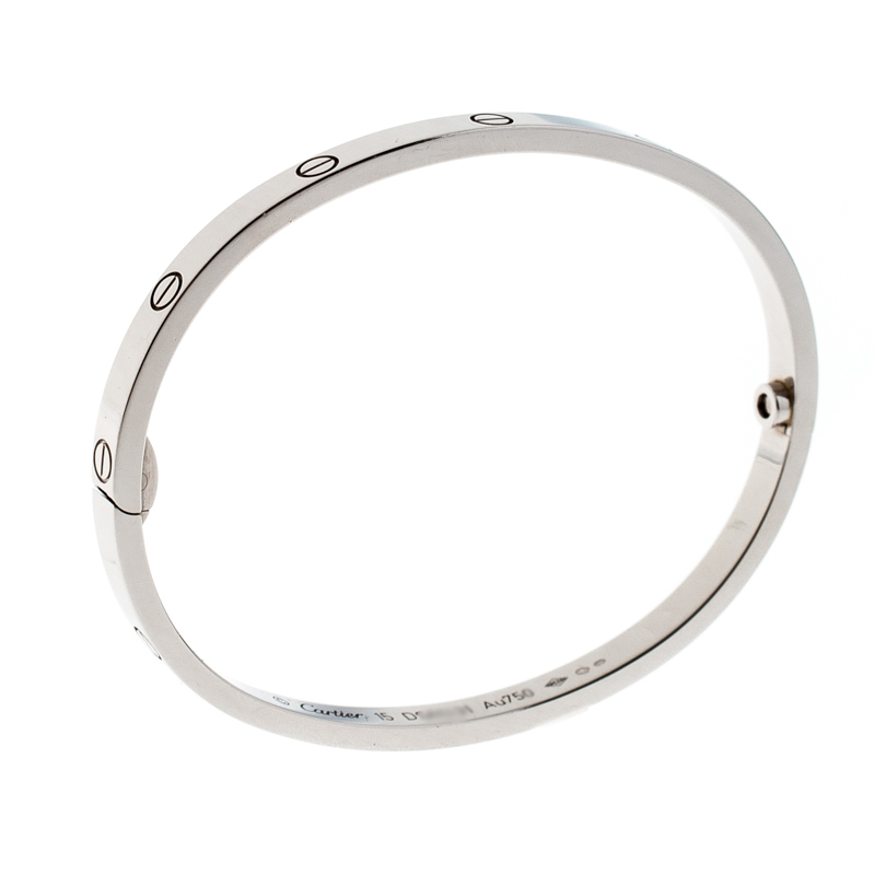 

Cartier Love 18k White Gold SM Bracelet 15