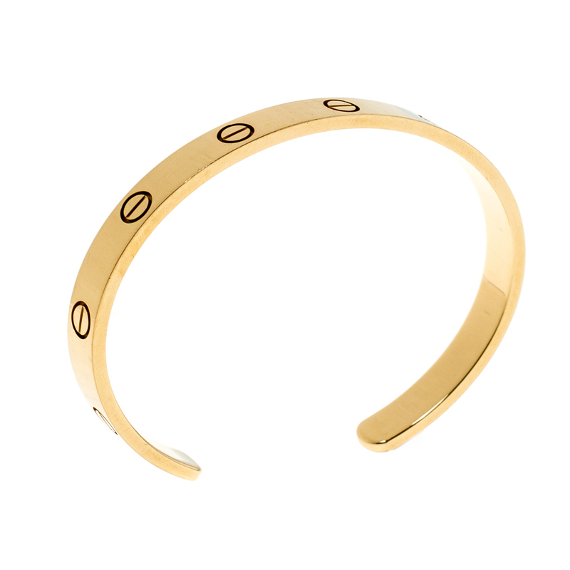 

Cartier Love 18k Yellow Gold Open Bracelet 18
