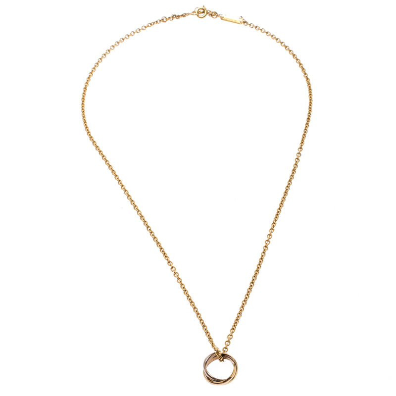 

Cartier Trinity 3 Tone 18k Gold Pendant Necklace