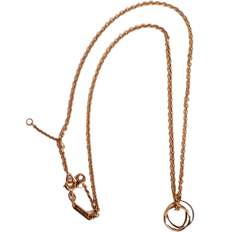 

Cartier Trinity De Cartier 18K Three Tone Gold Pendant Necklace