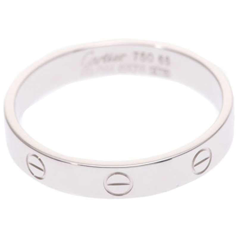 

Cartier Love 18k White Gold Ring Size, Silver