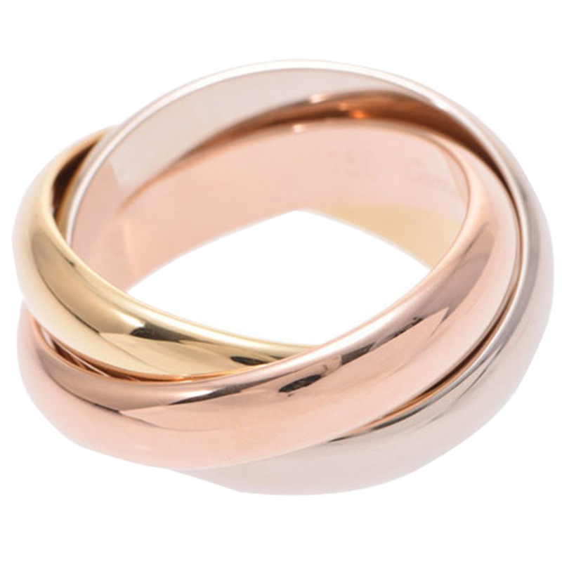 

Cartier Trinity De Cartier Three Tone 18k Gold Band Ring Size, Pink