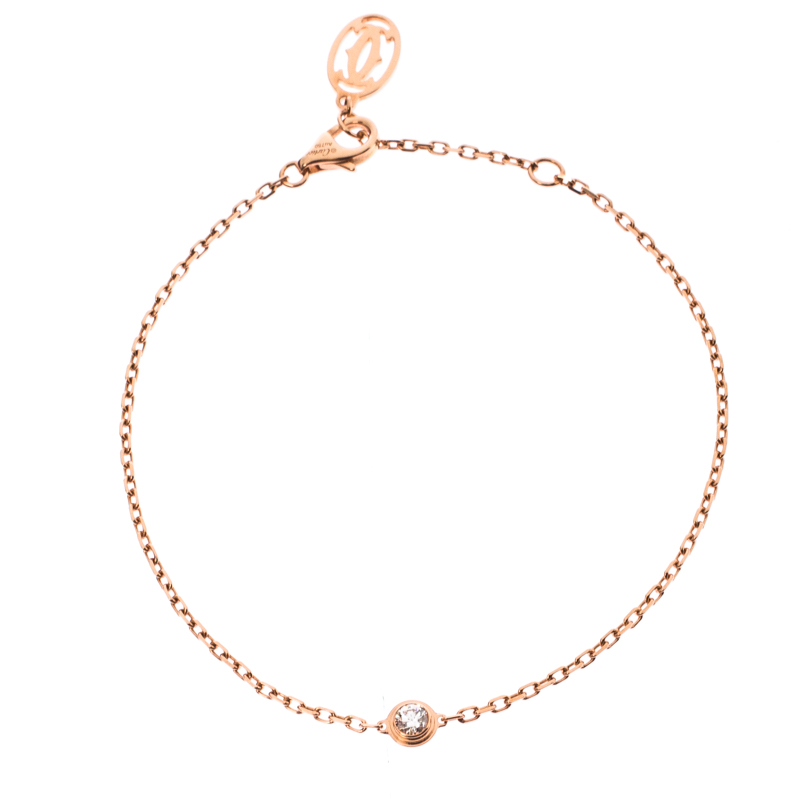 Pre Owned Cartier Diamants Legers de Cartier Diamond 18k Rose Gold Bracelet