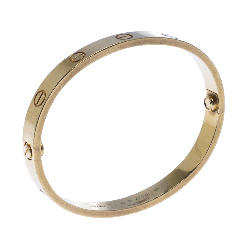 

Cartier Love 18k Yellow Gold Bracelet 16