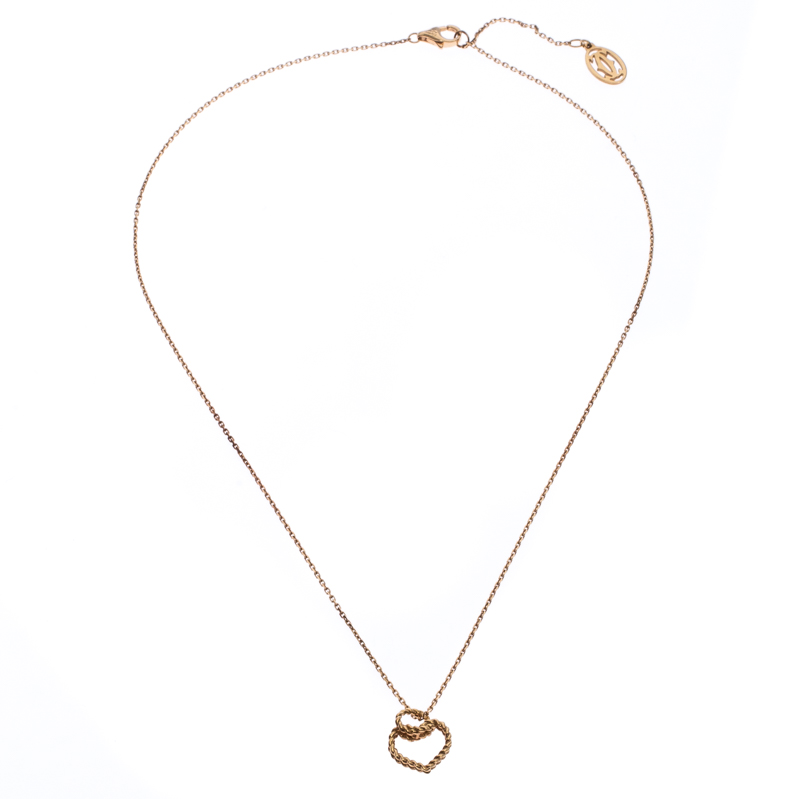 

Cartier Twisted Heart 18k Rose Gold Pendant Necklace