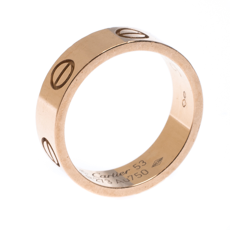 Cartier Love 18K Rose Gold Band Ring 