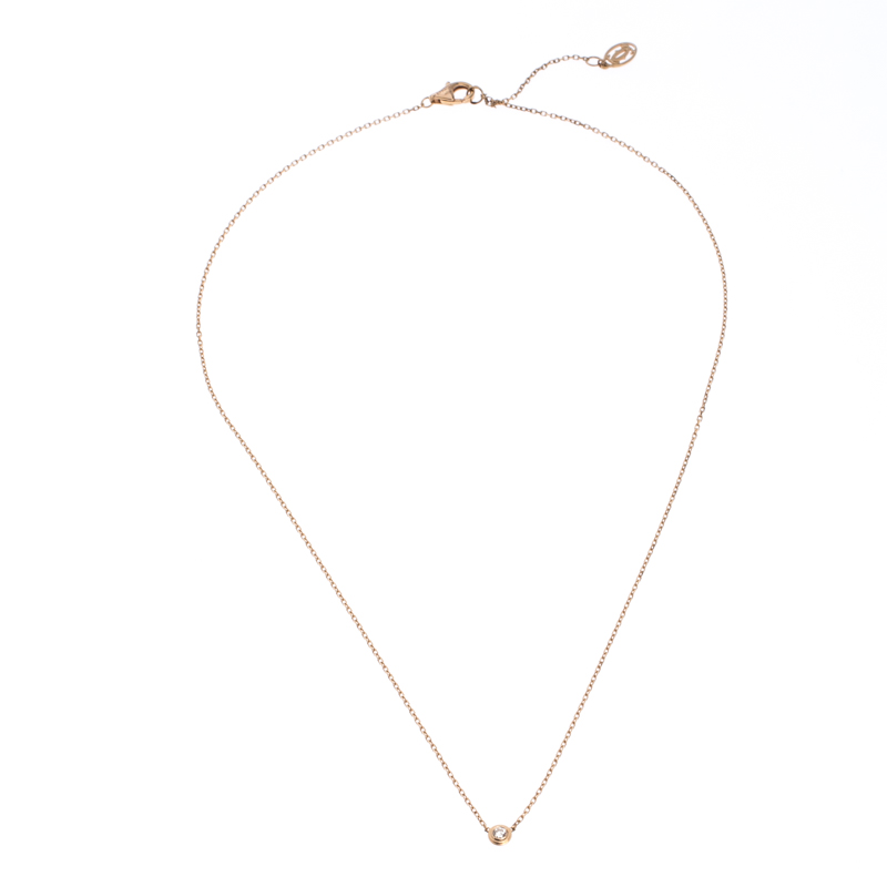 

Cartier Diamants Légers Diamond 18k Rose Gold SM Necklace